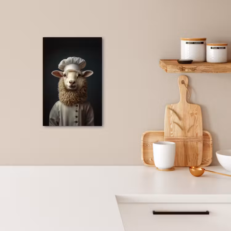 Lienzos decorativos - Oveja - Lana - Cocinero — 2