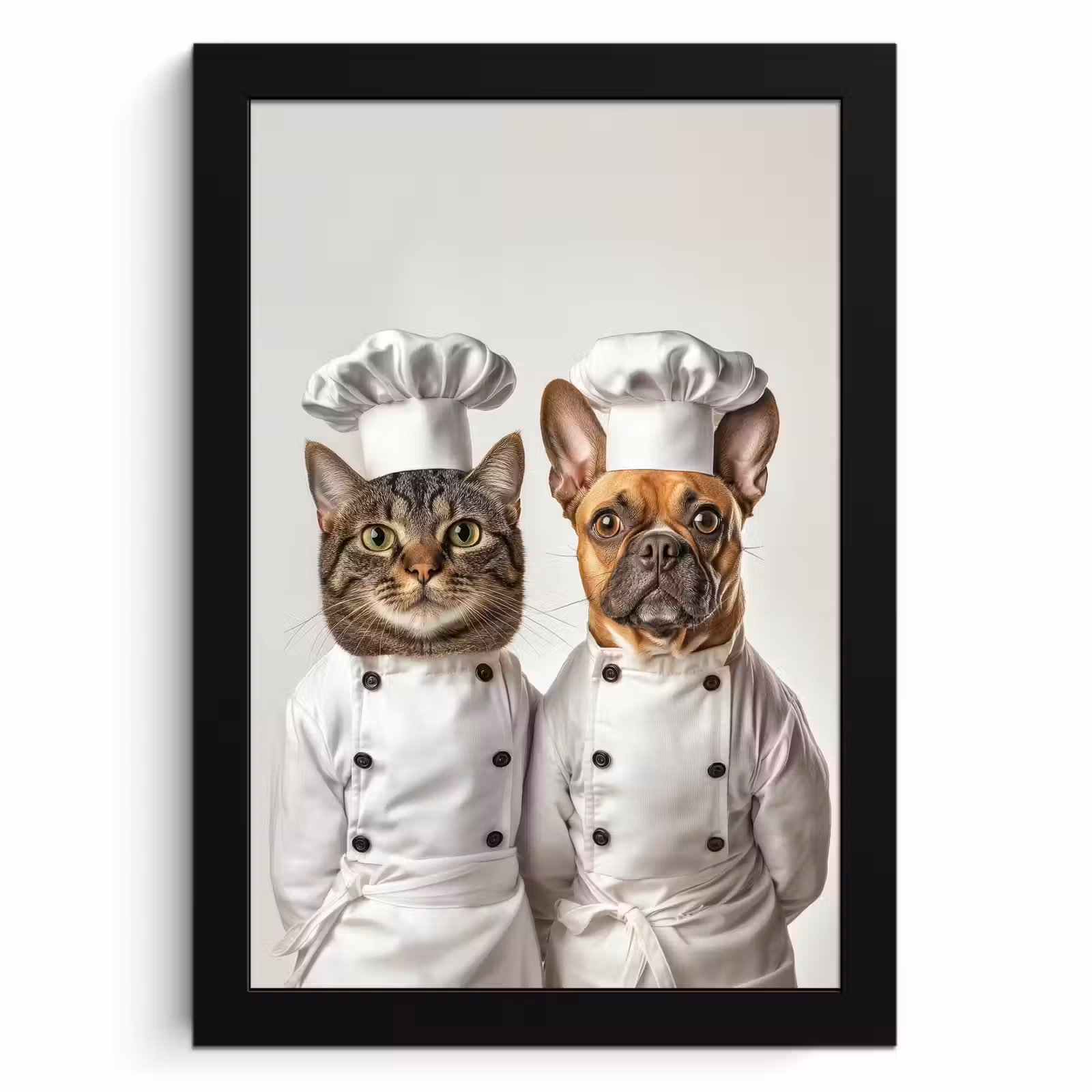 Cuadros enmarcados - Gato - Perro - Ropa de cocina — 1