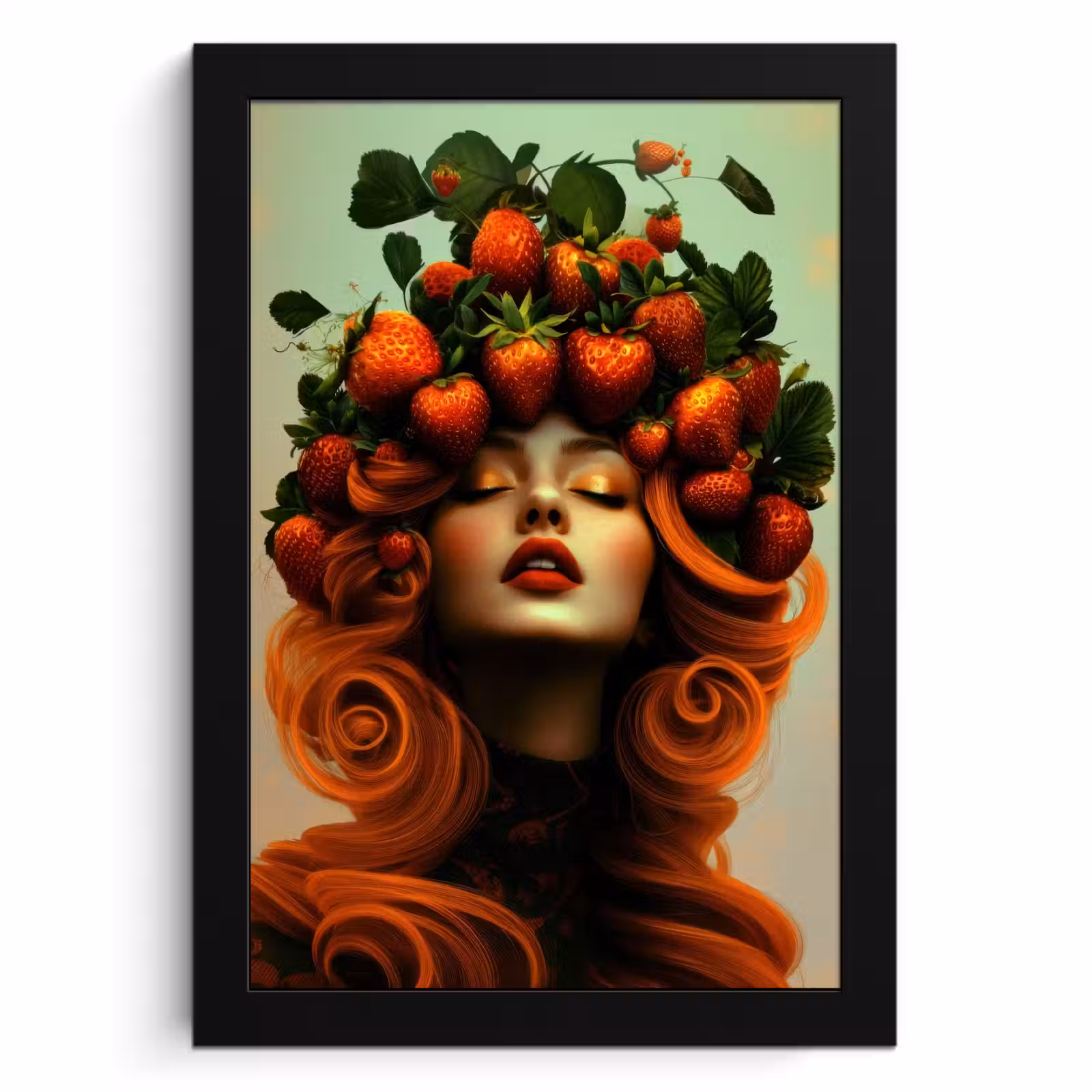 Cuadros enmarcados - Mujer - Fresas - Corona — 1