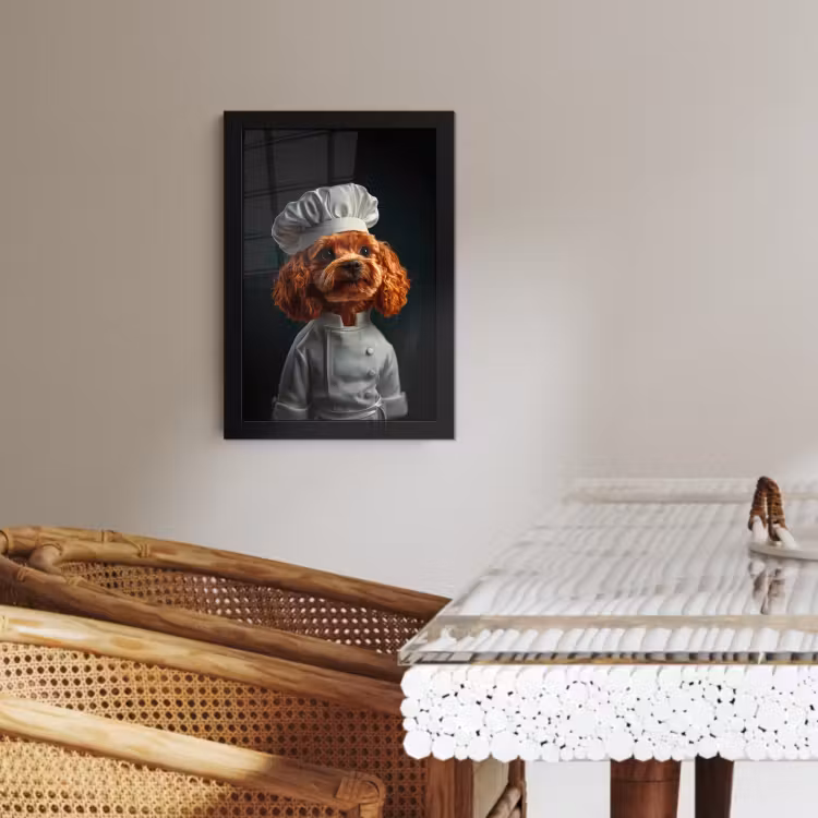 Cuadros enmarcados - Marrón - Cocinero - Perro — 3