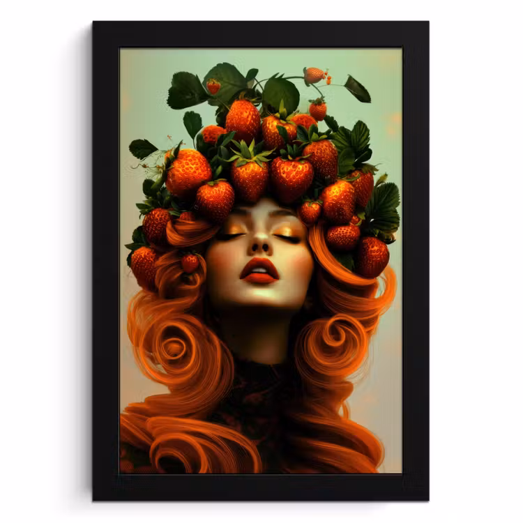 Cuadros enmarcados - Mujer - Fresas - Corona — 1
