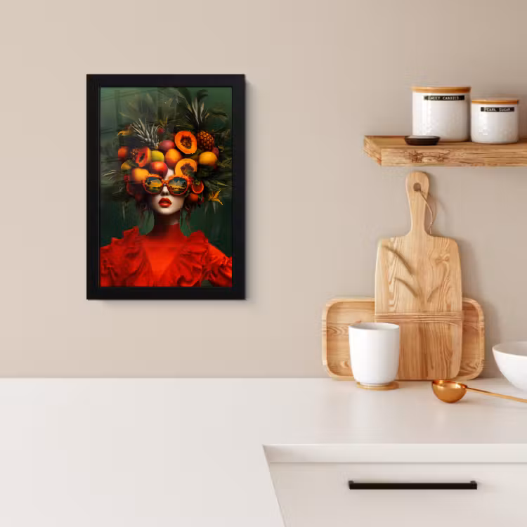 Cuadros enmarcados - Mujer - Frutas - Papaya - Piña — 2