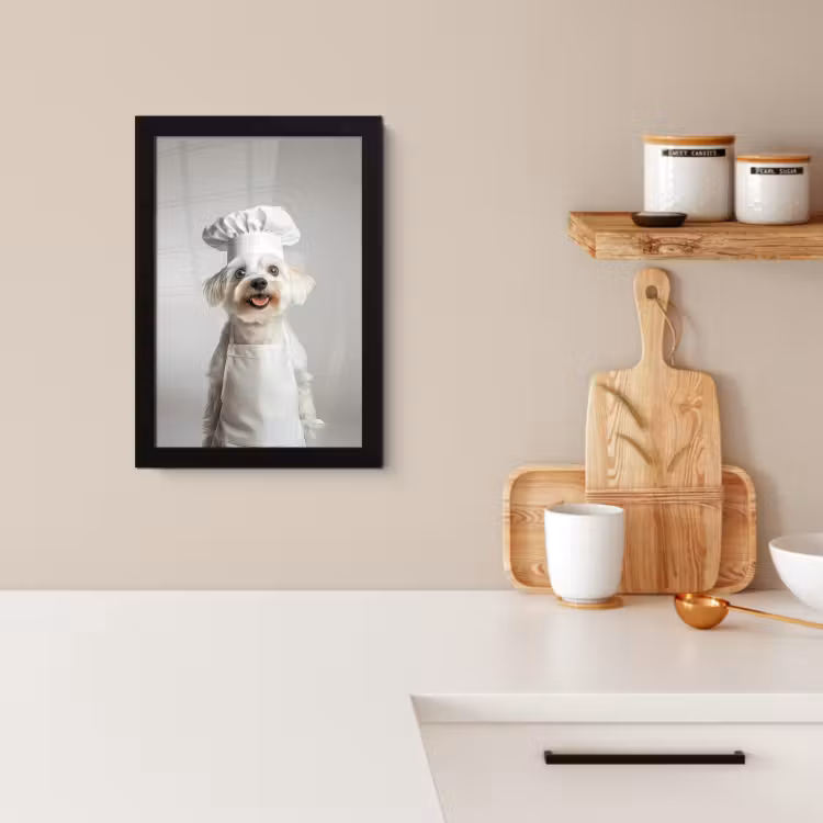 Cuadros enmarcados - Perro - Blanco - Cocinero — 2