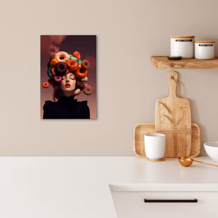 Lienzos decorativos - Mujer - Donas - Colorido — 2