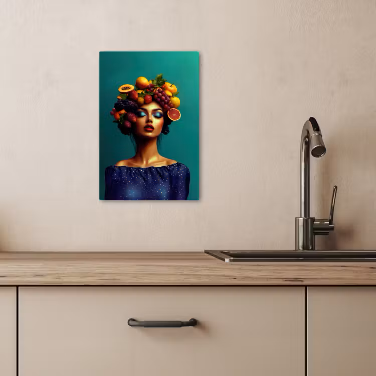 Lienzos decorativos - Mujer - Tocada - Tropical - Fruta - Uvas — 2