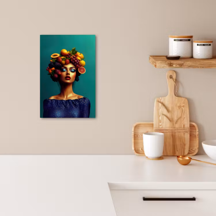Lienzos decorativos - Mujer - Tocada - Tropical - Fruta - Uvas — 4
