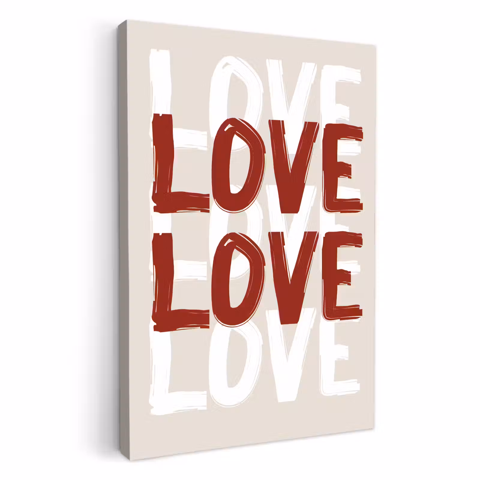 Lienzos decorativos - Amor - Rojo - Texto — 1