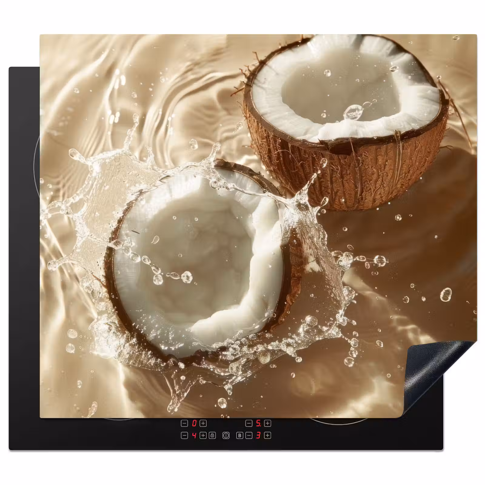 Protector de inducción - Acqua di cocco - Acqua - Beige - Spruzzi — 1