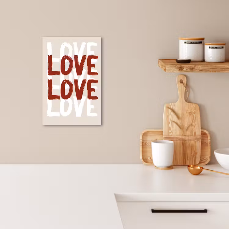 Lienzos decorativos - Amor - Rojo - Texto — 2