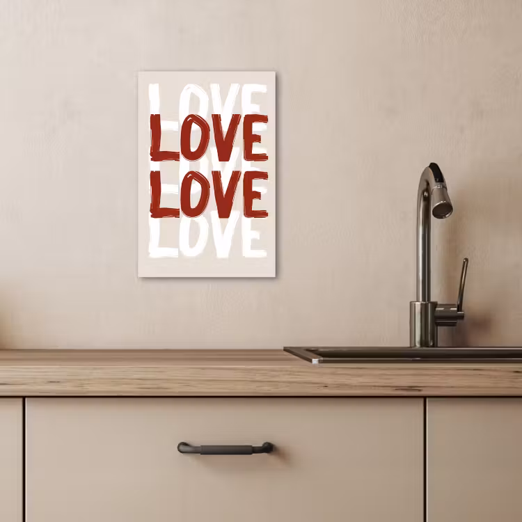 Lienzos decorativos - Amor - Rojo - Texto — 3