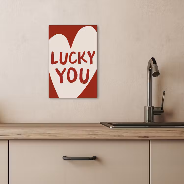 Lienzos decorativos - Lucky - Corazón - Rojo — 4