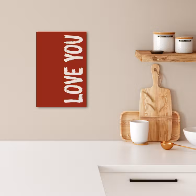 Lienzos decorativos - Slant - Loveyou - Rojo — 2