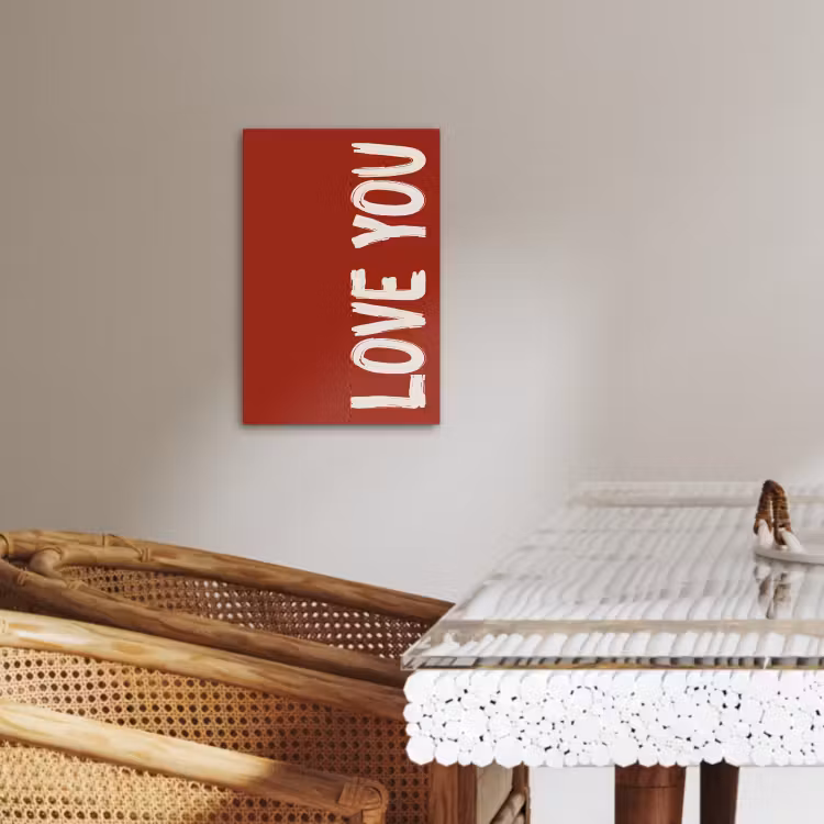Lienzos decorativos - Slant - Loveyou - Rojo — 3