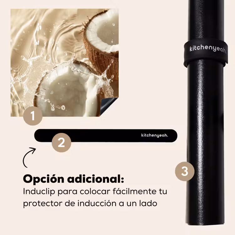 Protector de inducción - Acqua di cocco - Acqua - Beige - Spruzzi — 8