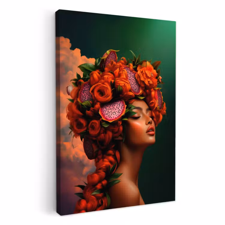 Lienzos decorativos - Mujer - Frutas de bebidas - Rosas — 1