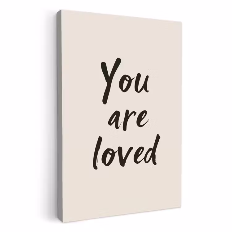 Lienzos decorativos - Minimalista - Beige - Love — 1
