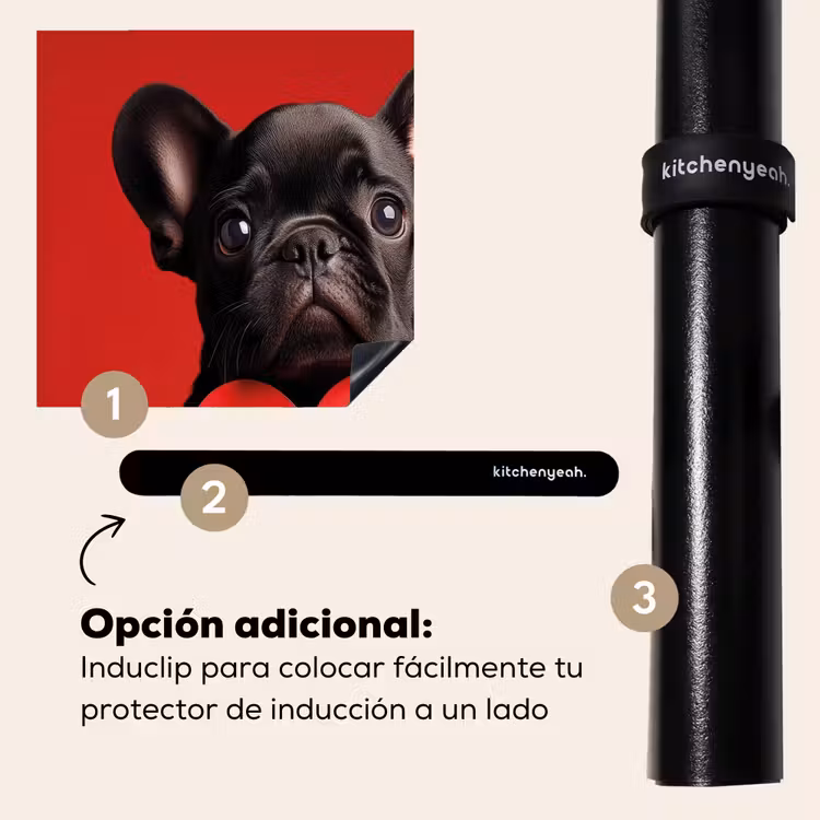 Protector de inducción - Amor - Perro - Corazón - Rojo — 8