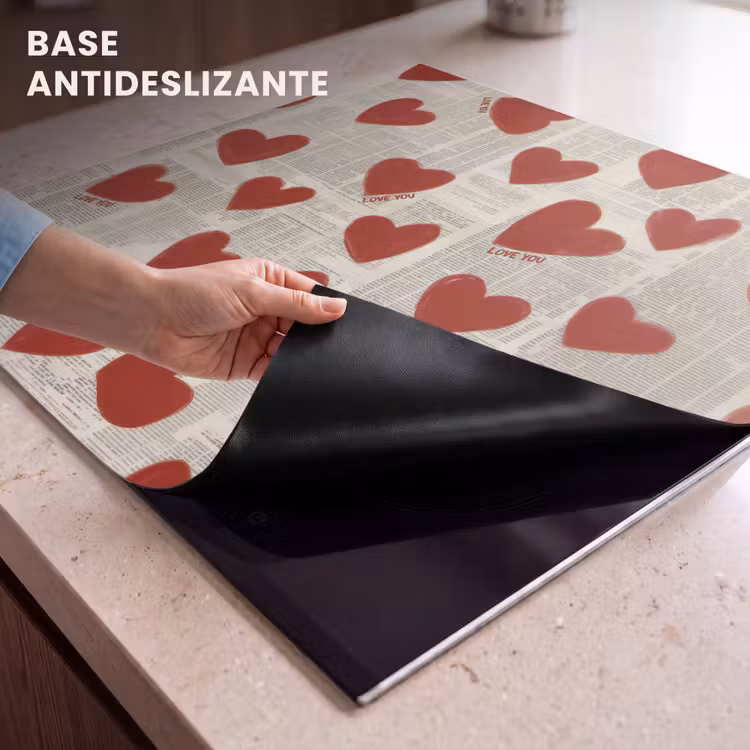 Protector de inducción - Corazones - Periódico - Loveyou — 6