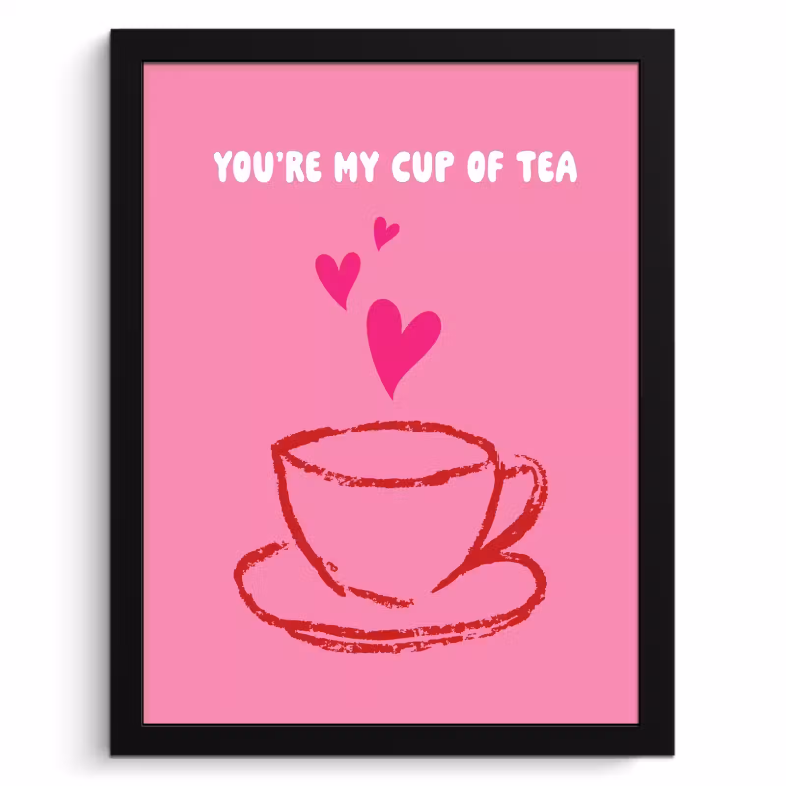 Cuadros enmarcados - Té - Rosa - San Valentín - Texto — 1