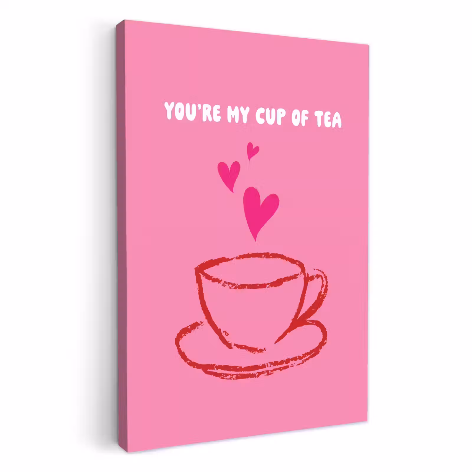 Lienzos decorativos - Té - Rosa - San Valentín - Texto — 1