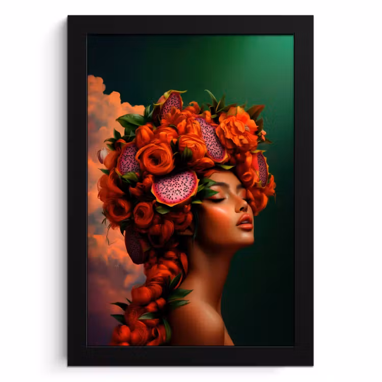 Cuadros enmarcados - Mujer - Frutas de bebidas - Rosas — 1