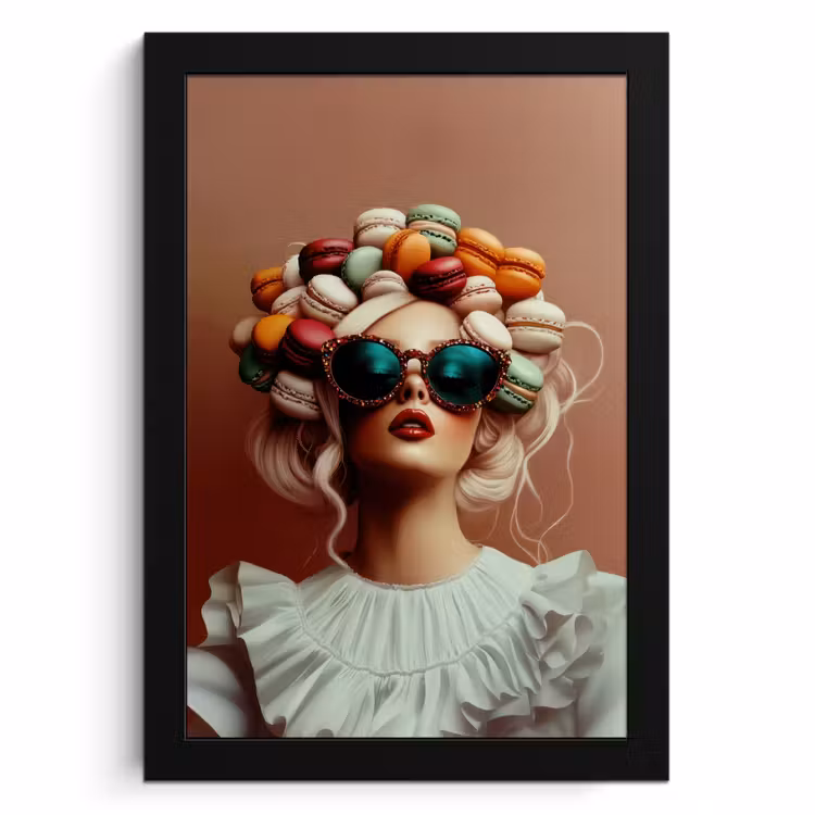 Cuadros enmarcados - Mujer - Macarons - Gafas — 1