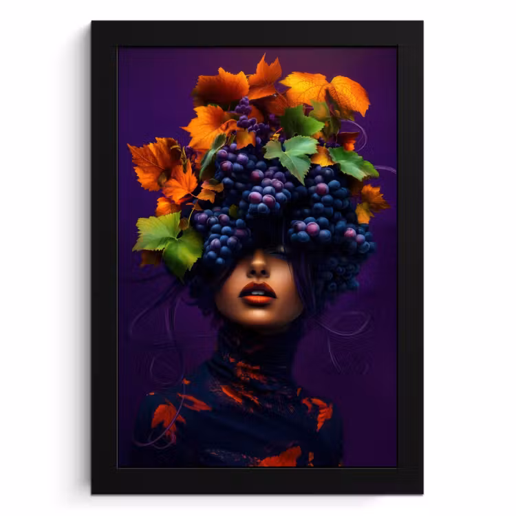 Cuadros enmarcados - Mujer - Morado - Uvas — 1