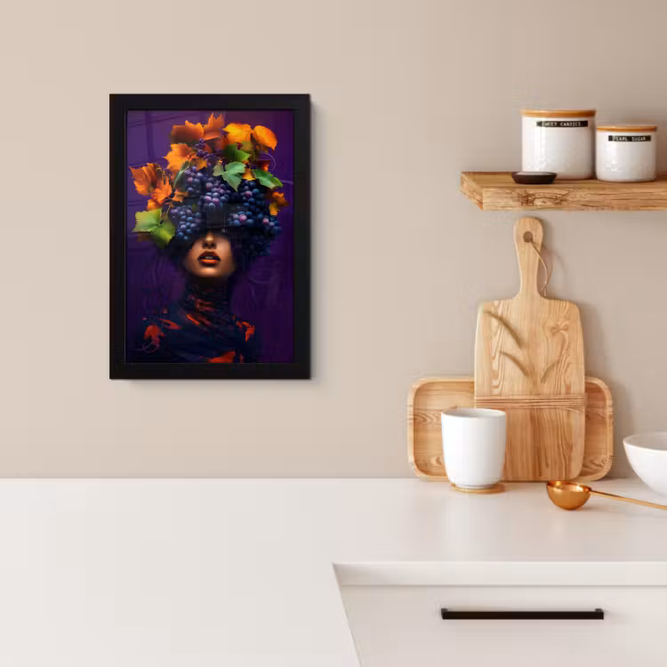 Cuadros enmarcados - Mujer - Morado - Uvas — 3
