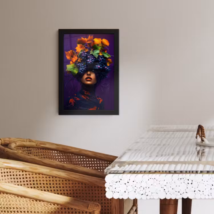 Cuadros enmarcados - Mujer - Morado - Uvas — 4