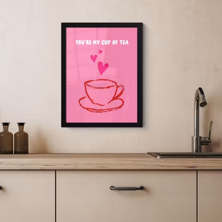 Cuadros enmarcados - Té - Rosa - San Valentín - Texto — 3