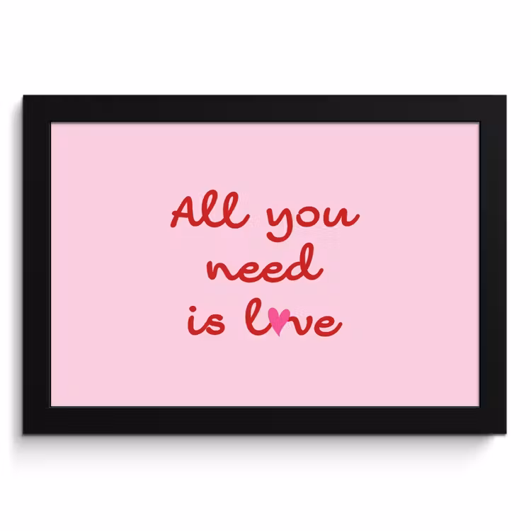 Cuadros enmarcados - Texto - Rosa - Amor - Corazón — 1