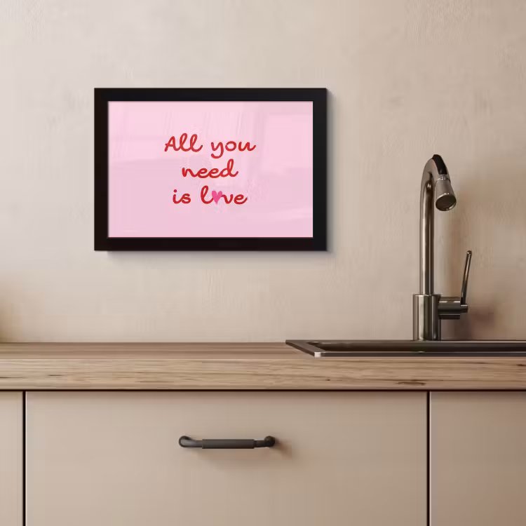 Cuadros enmarcados - Texto - Rosa - Amor - Corazón — 2