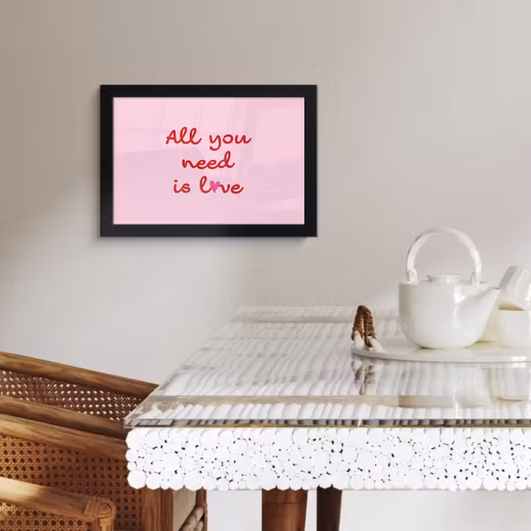 Cuadros enmarcados - Texto - Rosa - Amor - Corazón — 4