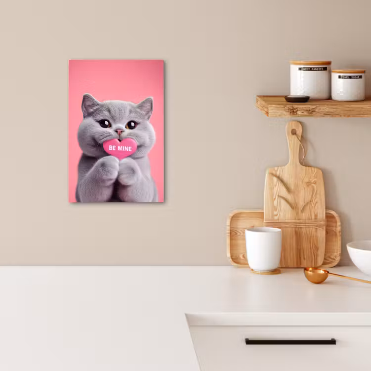 Lienzos decorativos - Gato - San Valentín - Rosa - Amor — 2