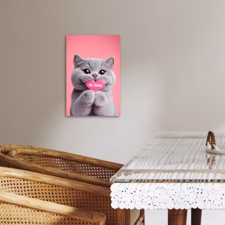 Lienzos decorativos - Gato - San Valentín - Rosa - Amor — 3