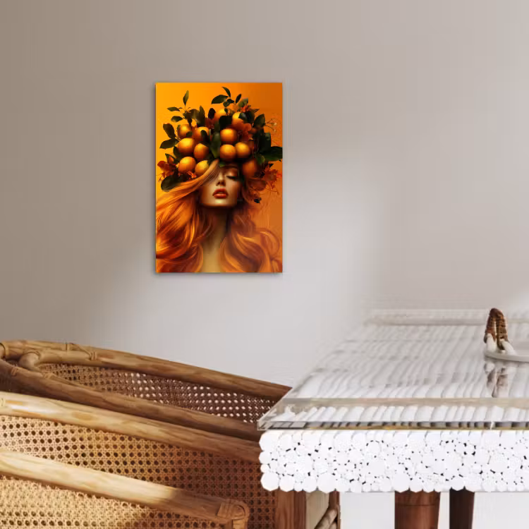 Lienzos decorativos - Mujer - Limones - Flor - Amarillo — 4