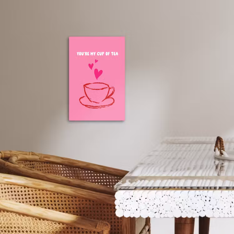 Lienzos decorativos - Té - Rosa - San Valentín - Texto — 3