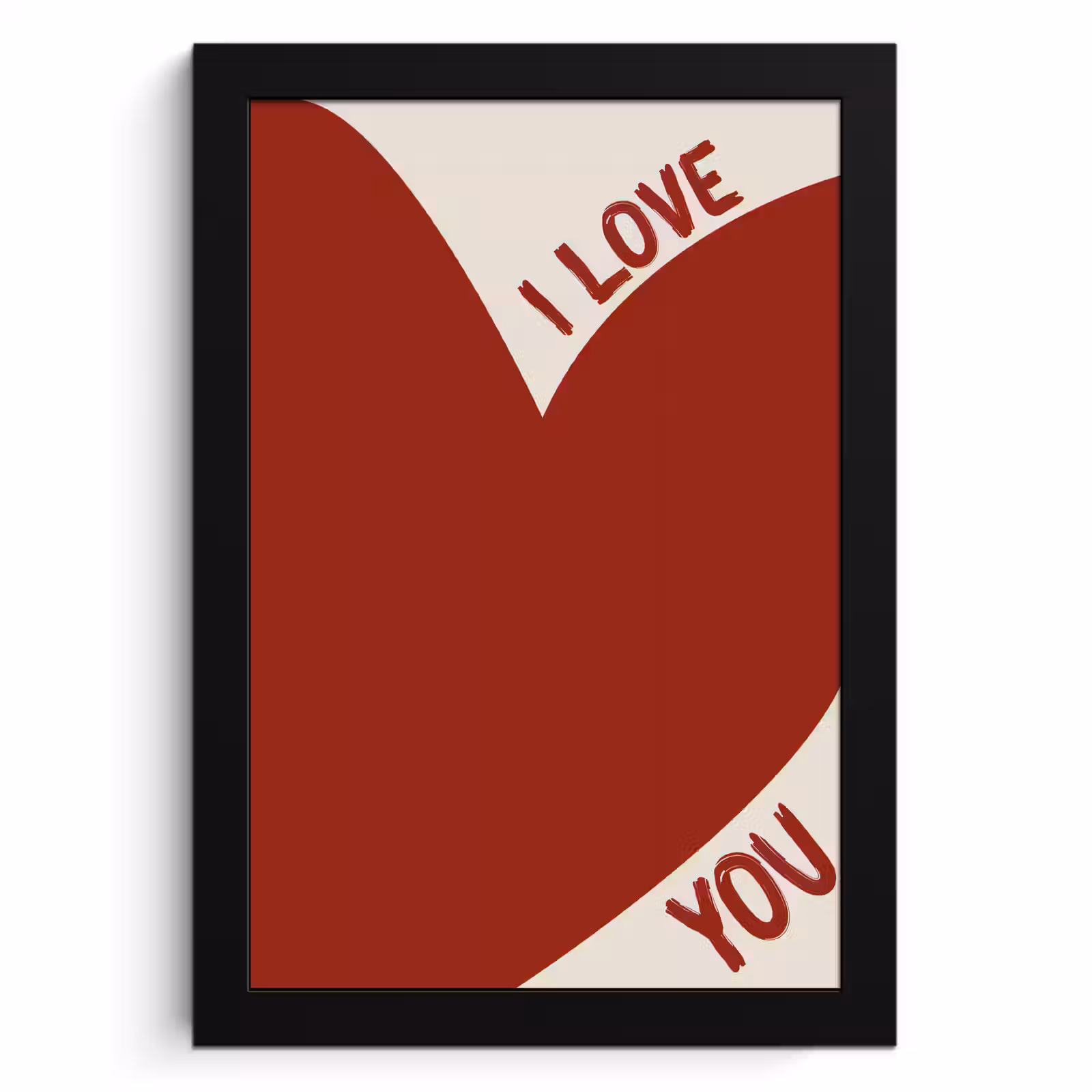 Cuadros enmarcados - Loveyou - Rojo - Corazón — 1