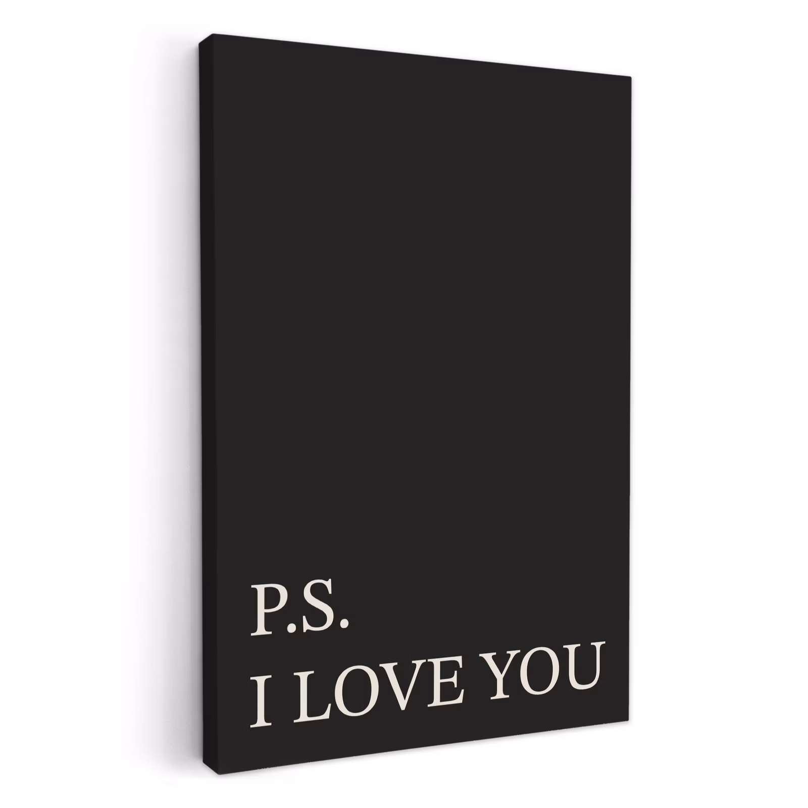 Lienzos decorativos - Negro - Minimalista - San Valentín — 1