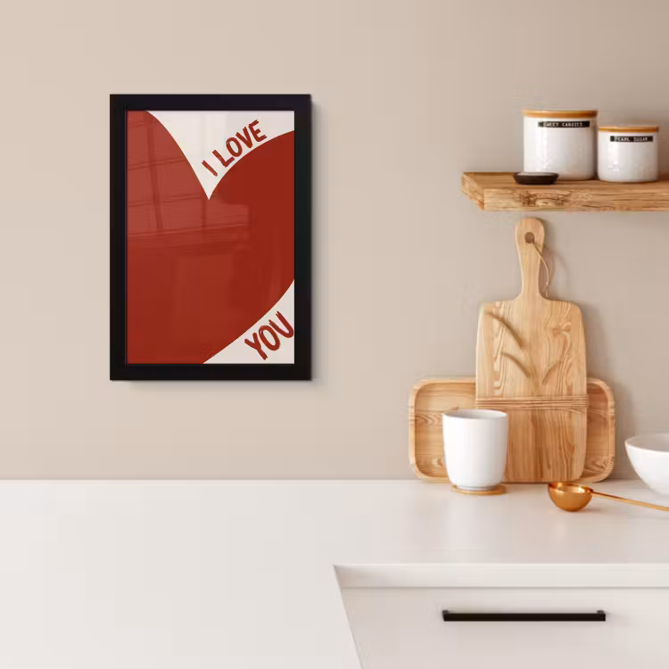 Cuadros enmarcados - Loveyou - Rojo - Corazón — 2