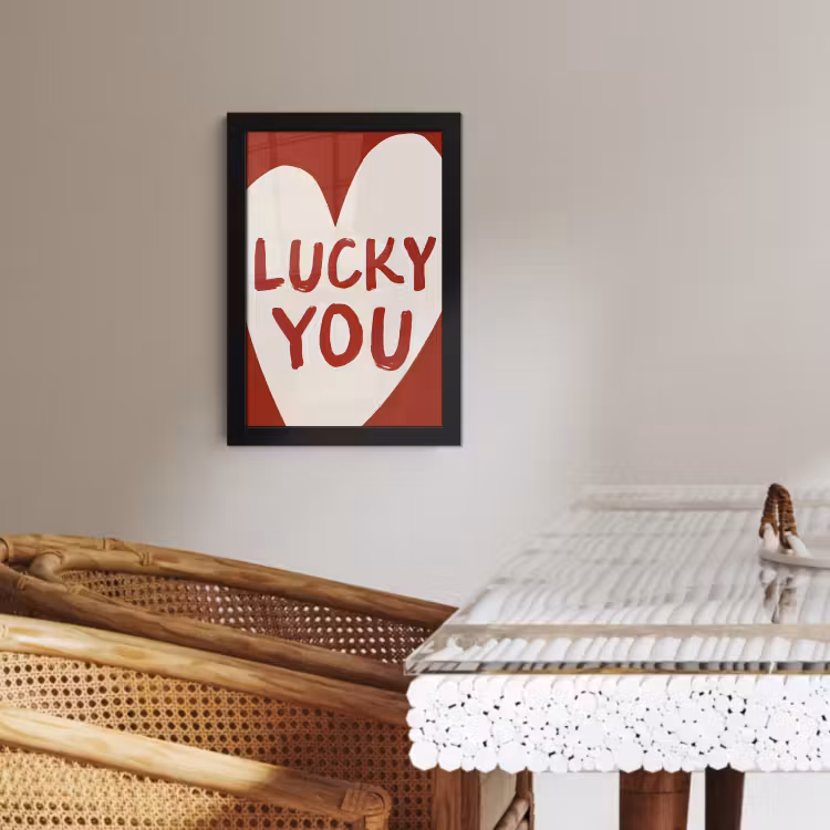 Cuadros enmarcados - Lucky - Corazón - Rojo — 3
