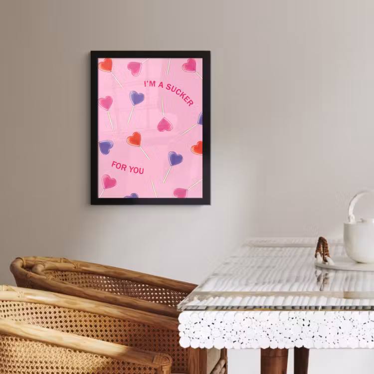 Cuadros enmarcados - Piruleta - San Valentín - Ilustración - Caramelo — 2