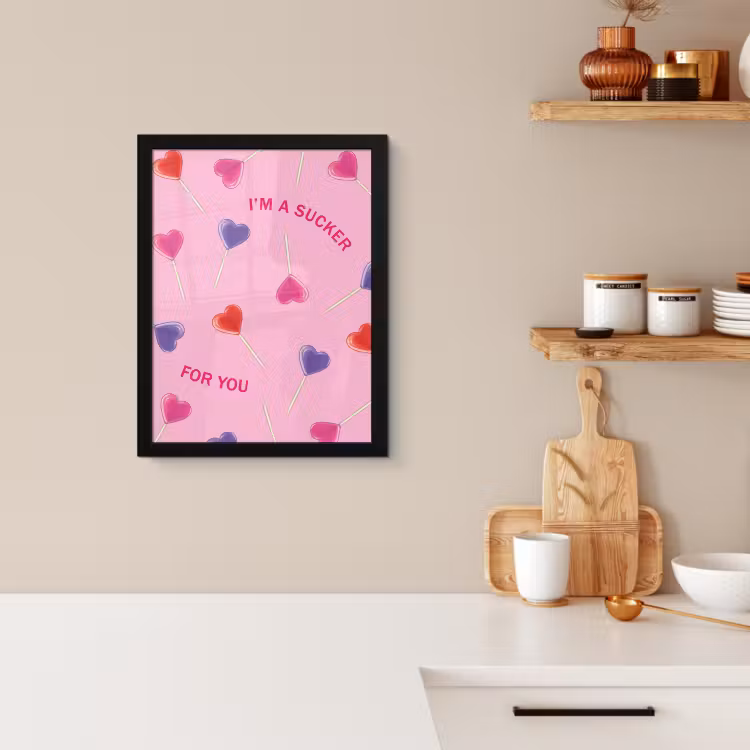 Cuadros enmarcados - Piruleta - San Valentín - Ilustración - Caramelo — 3