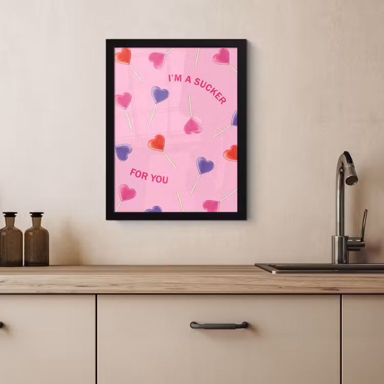Cuadros enmarcados - Piruleta - San Valentín - Ilustración - Caramelo — 4