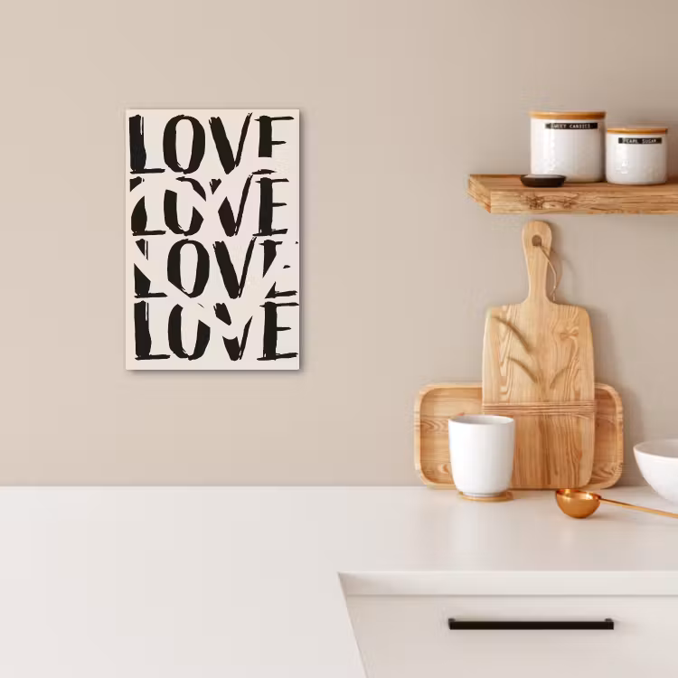 Lienzos decorativos - Amor - Corazón - Beige — 2