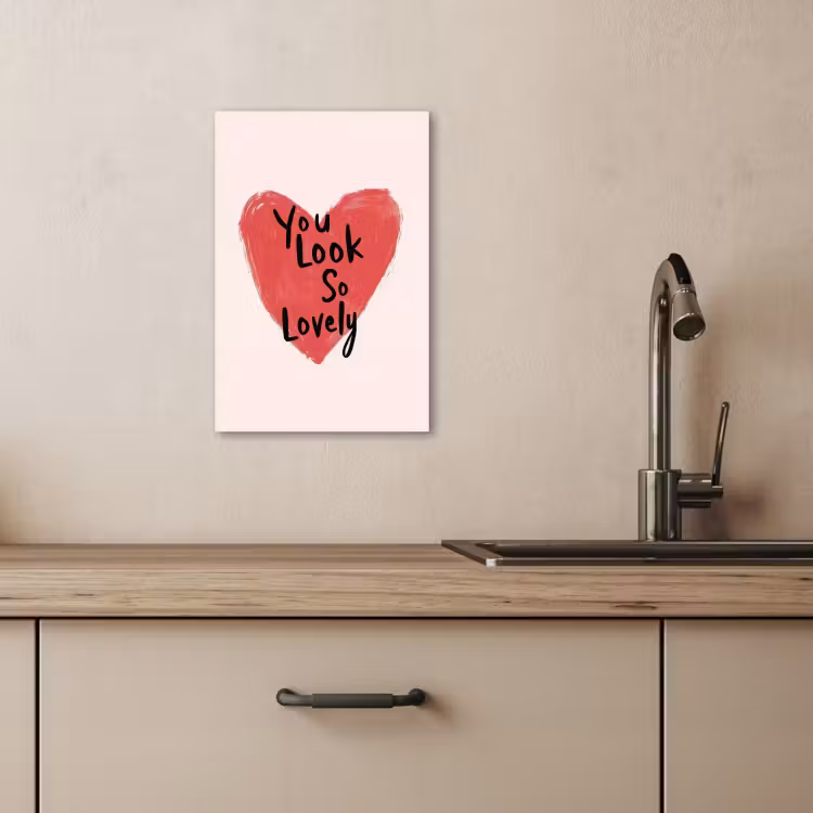 Lienzos decorativos - Corazón - Rojo - San Valentín — 1