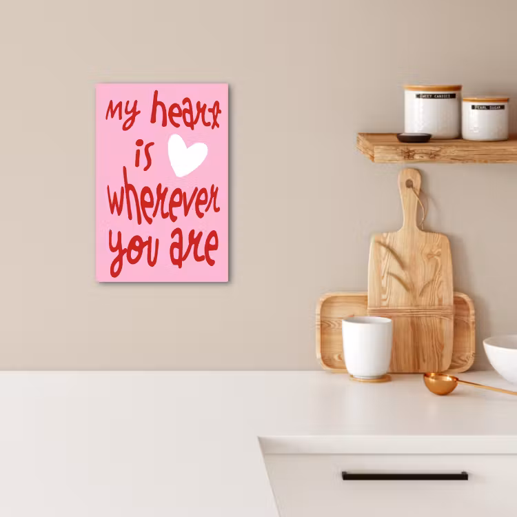 Lienzos decorativos - San Valentín - Corazón - Amor - Rosa — 2