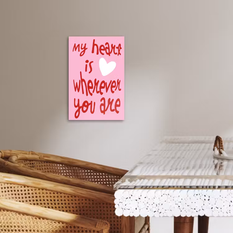 Lienzos decorativos - San Valentín - Corazón - Amor - Rosa — 3