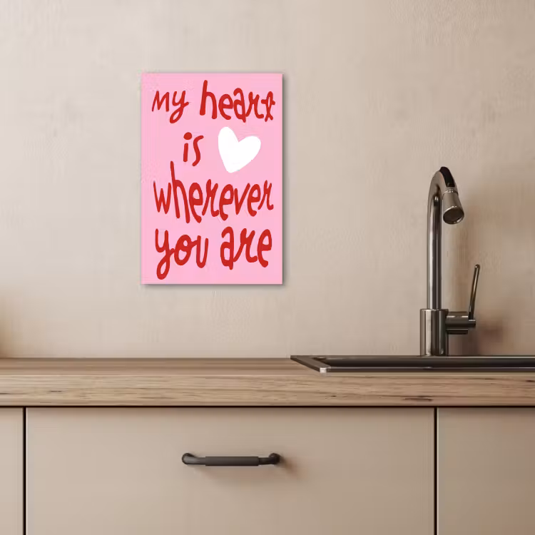 Lienzos decorativos - San Valentín - Corazón - Amor - Rosa — 4