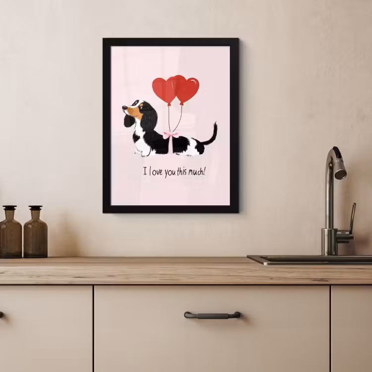 Cuadros enmarcados - Perro - Teckel - San Valentín - Amor — 3